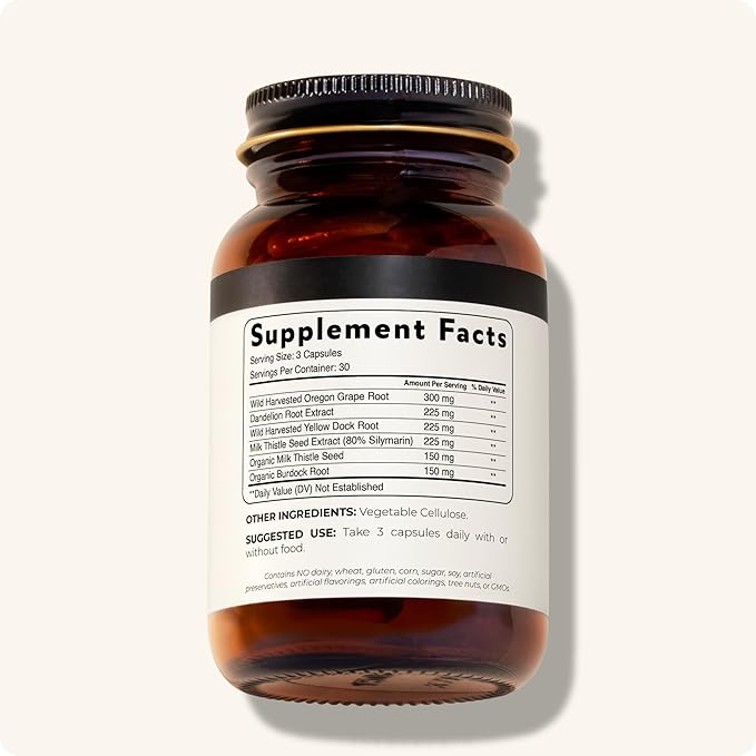 Blisque – Liver Complex Supplement to Detox, Cleanse, and Repair The Liver | Doctor Approved | Natural Ingredients | Milk Thistle, Dandelion, and Burdock Root | 90 Capsule Pills