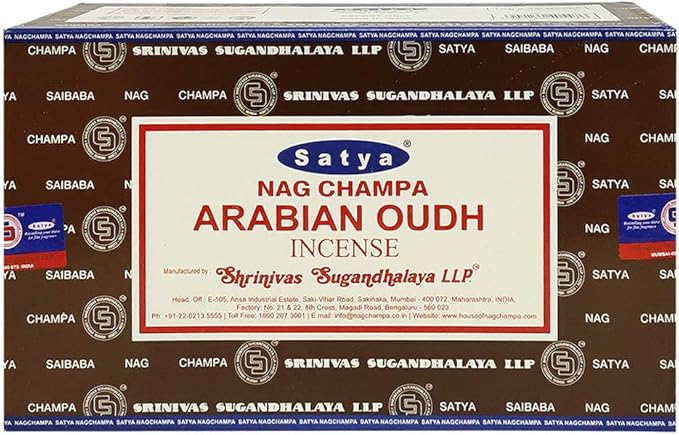 Arabian Oudh Incense Sticks and Incense Stick Holder Bundle Insence Insense Satya Incense