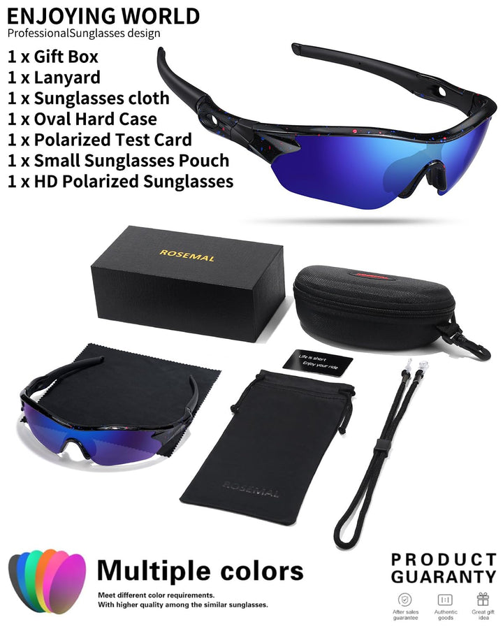Polarized Sports Sunglasses for Men Women Youth Baseball Running Fishing Tennis Golf Cycling Driving Motor TAC UV400 TR90