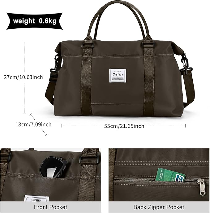 Travel Duffel Bag,Sports Tote Gym Bag,Shoulder Weekender Overnight Bag for Women