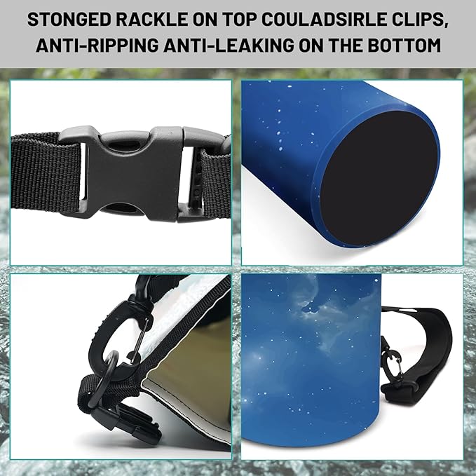 Waterproof Dry Bag,Roll Top Night Sky Space Waterproof Backpack 5L/10L/20L Floating and Lightweight Bags for Kayaking, Boating, Fishing, Swimming and Camping