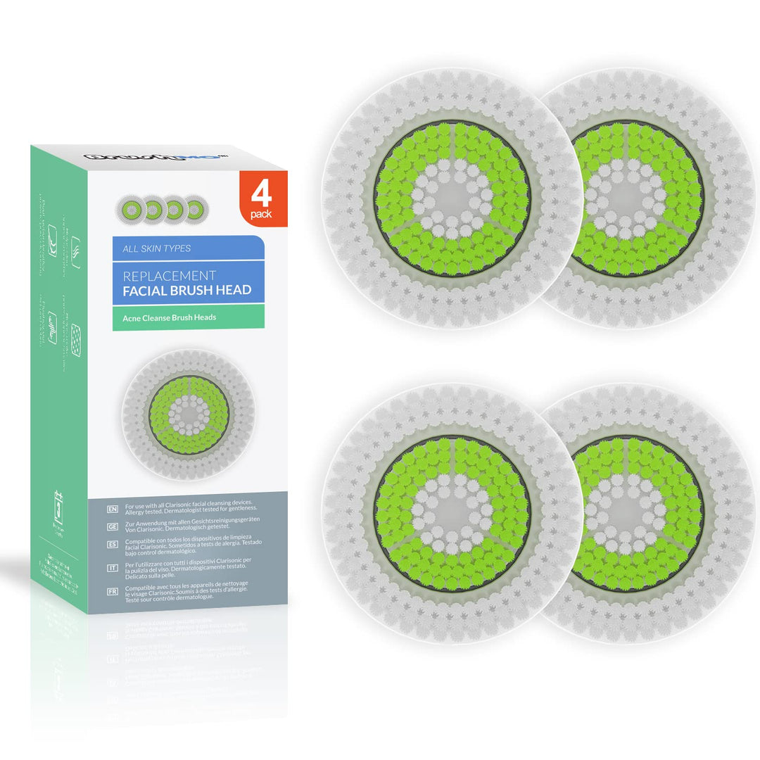 Brushmo Brush Head Replacements Compatible With Clarisonic Mia 1, Mia 2, Mia Fit, Alpha Fit, Smart Profile Uplift And Alpha Fit,