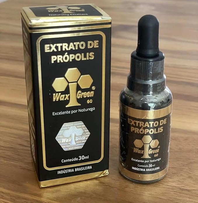 1 Box of 8 Bottles Wax Green Propolis Extract Brazilian N10 60% Wax Free Liquid (30ml / 1 fl oz)