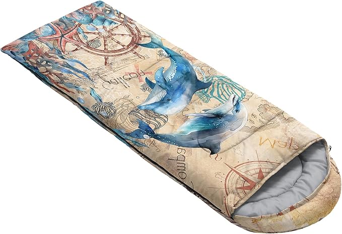 AILONEN Boys Sports Camping Sleeping Bags,Lightweight & Waterproof,3 Season Warm & Cool Weather,Black Player Basketball Sleeping Bags for Kids Adults,Travelling,Outdoors