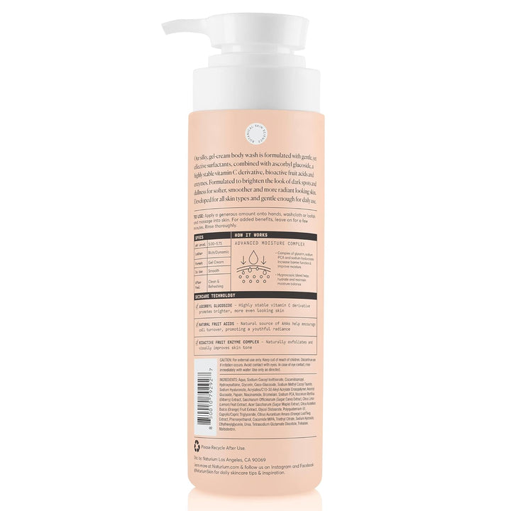 Niacinamide Body Wash | Cleansing & Hydrating Gel-Serum | 16.9 oz | Paraben-Free