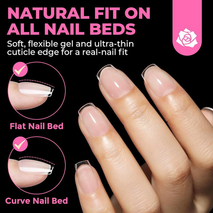 504Pcs Matte Soft Gel Toe Nail Tips | Full Cover for DIY Nail Extensions