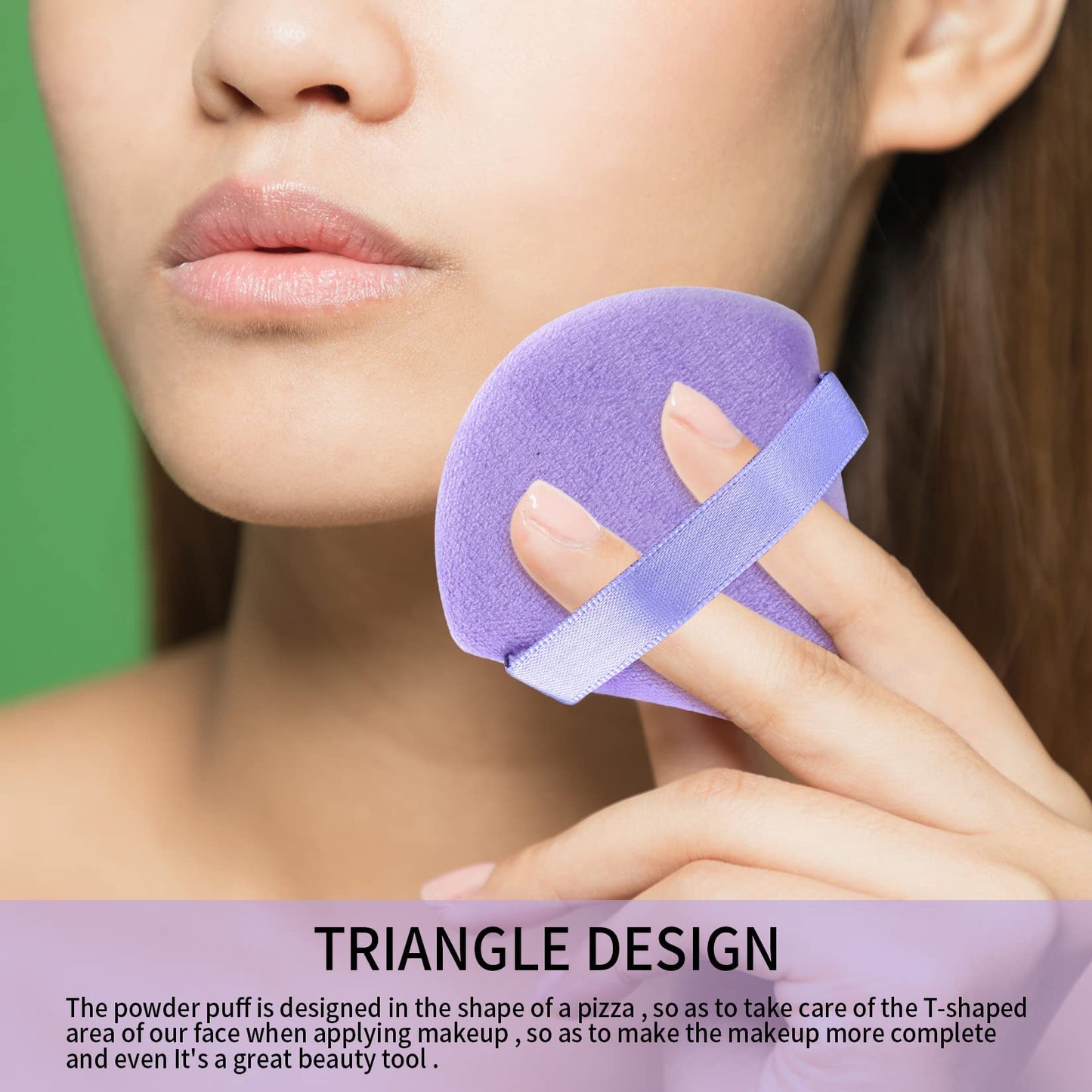 16 Pcs Triangle Makeup Puffs, Soft Cosmetic Foundation Powder Sponge Cushion Puffs for Loose Powder Wet Dry Makeup - 4 Colors