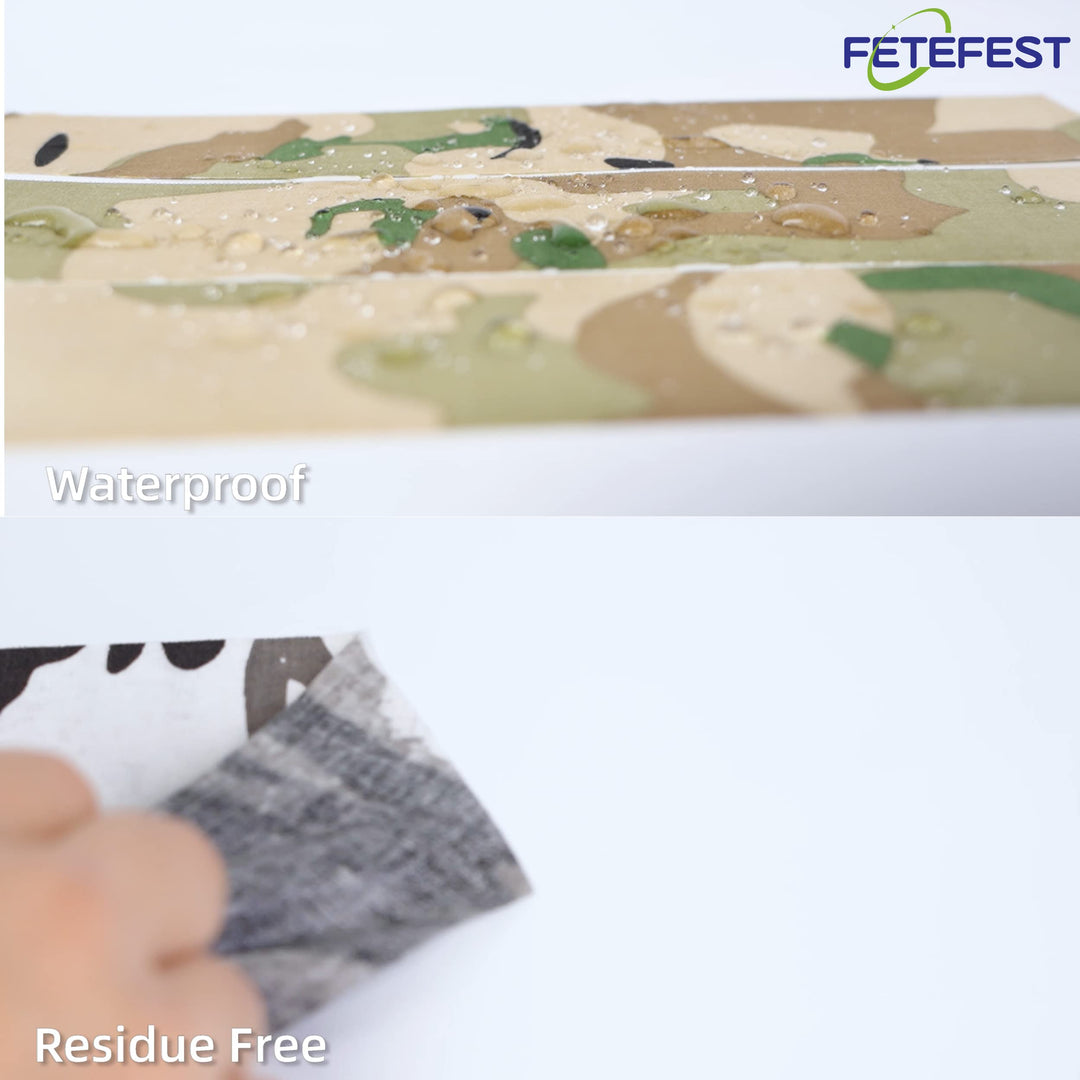 Fetefest Camouflage Camo Tape, 2" by 30 Yards Real Premium Heavy Duty Camo Tape, Hockey Tape, Water Resistant, Non Reflective (Forest Camo, 30)…