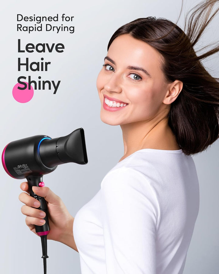 Wavytalk 1875W Ionic Hair Dryer | Diffuser & Comb for Curly Hair | Green