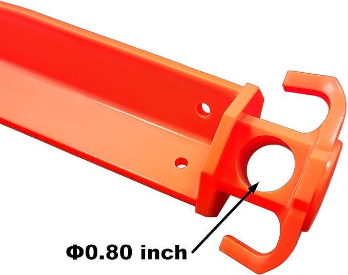 16" 12 PCS Tent Pegs Garden Stakes Durable and Strong Plastic Tent Stakes for Beach Mat, Camping, Hiking, Garden, Landscape Stakes, Orange Stakes UV Resistant