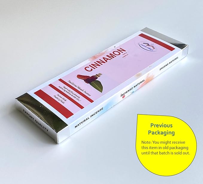 Cinnamon Incense Sticks - Traditional Handcrafted Masala Incense - 42 to 50 Sticks Approx.