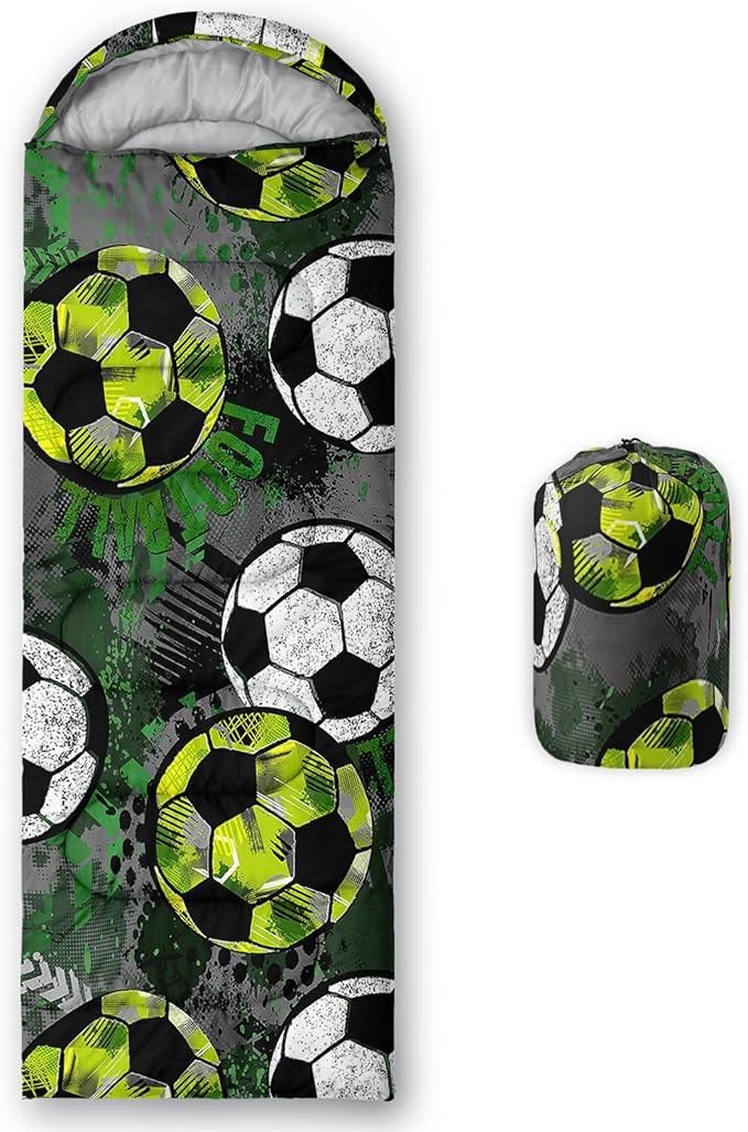 AILONEN Cartoon Fox Camping Sleeping Bag for Boys Girls Adults,Lightweight & Waterproof,3 Season Warm & Cold Weather,Portable,Kawaii Fox Printed Sleeping Bag,Traveling,Camping,Hiking