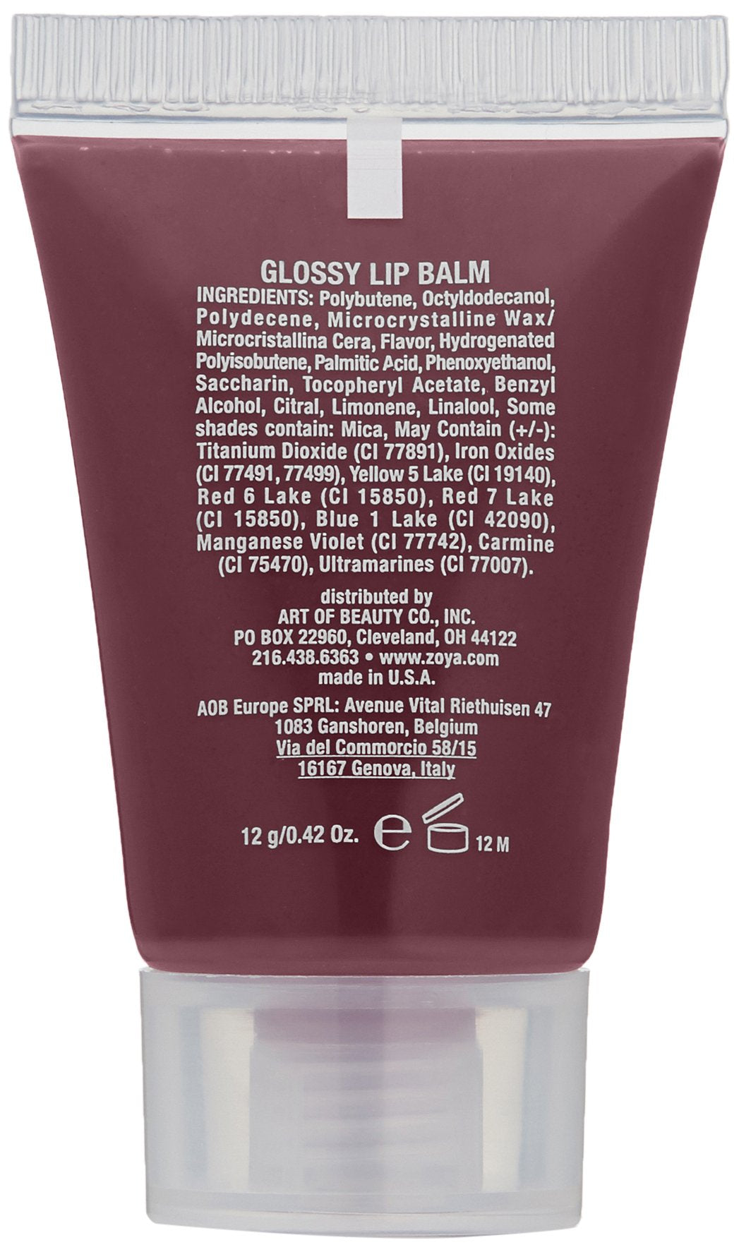 ZOYA Lip Gloss, Visa, 0.42 oz.