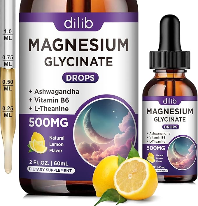 Magnesium Glycinate Liquid Drops Supplement | Triple Magnesium Complex Liquid Drops | Bundle