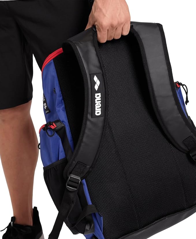 ARENA Spiky III Backpack 45 USA Swimming Athlete Sports Gym Rucksack Large Training Gear Equipment Swim Bag for Men and Women, 45 Liters, US Team