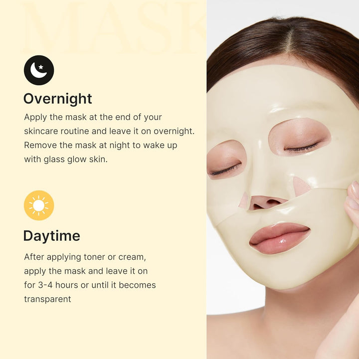 Kojic Acid & Turmeric Brightening Gel Mask | Overnight Hydrating Mask for Glass Skin | Korean Skincare, 28g x 4