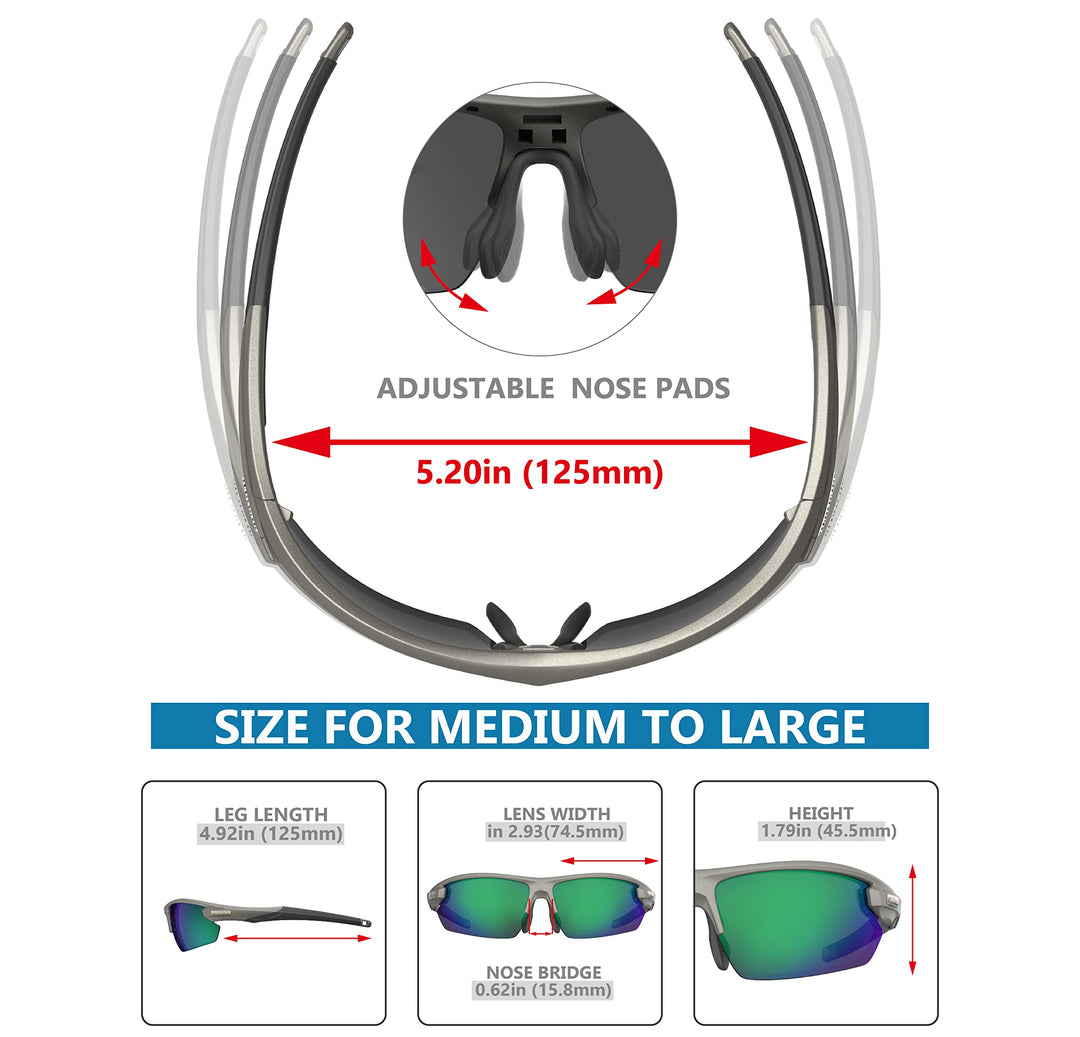 QOOL TIMES Living out your J50 Mens Fishing Sunglasses Polarized for Women UV400
