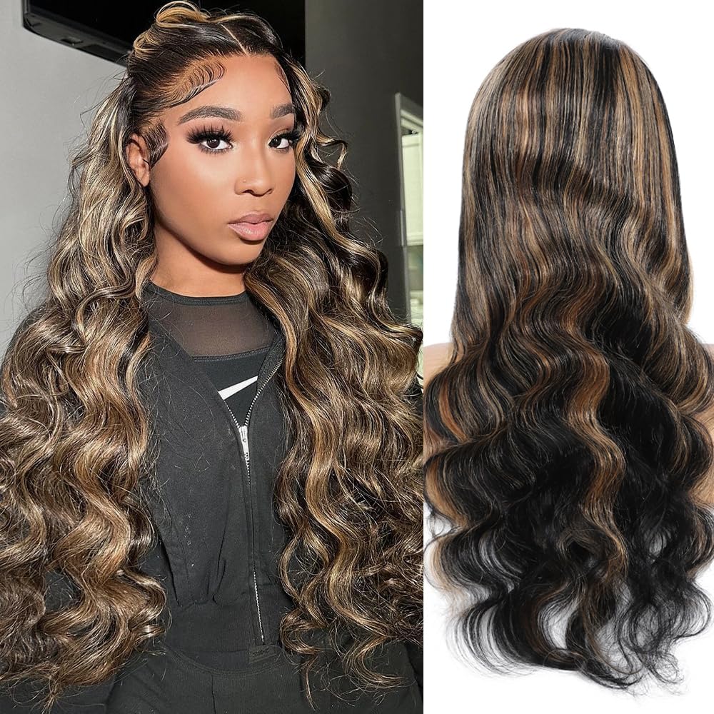 Highlight Lace Front Wig Human Hair Wear And Go Glueless Wigs Human Hair Pre Plucked Pre Cut 5X5 Hd Lace Closure Wigs Human Hair