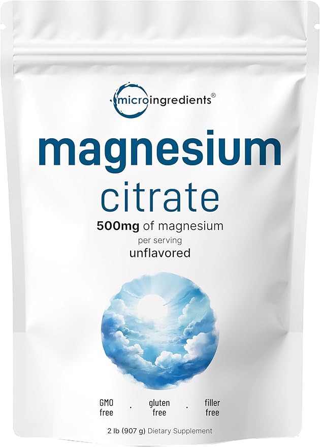 Pure Magnesium Citrate Powder (Citrato de Magnesio en polvo), 2 Pounds (32 Ounce), Pure and Filler Free, Relaxation and Nutrient Utilization, Vegan