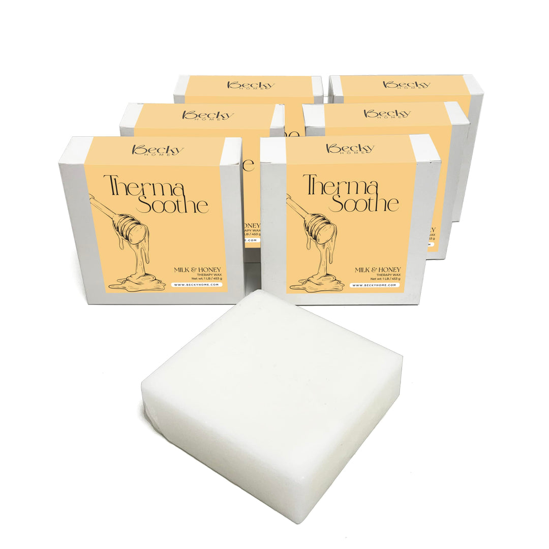 Becky Home 6lb Milk and Honey Scented Paraffin Wax, Paraffin Wax for Hand and Feet, Use with any Paraffin Wax Machine for Hand and Feet, Paraffin Wax Refills for Paraffin Baths, Parrafin Wax Blocks