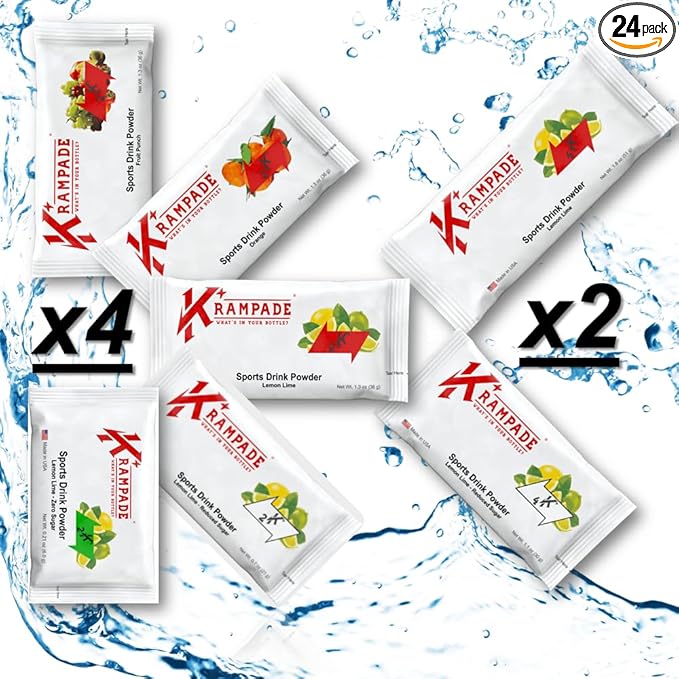 Electrolytes Powder Potassium Supplement - 2000 mg K+, >2X More Than Coconut Water | Cramp Relief and Prevention | Hydration Powder Packets
