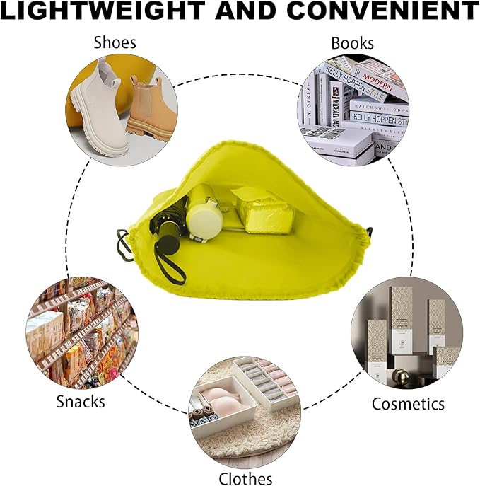 GoodtoU Drawstring Bags, Nylon Backpacks - Drawstring Gym Bags for Sport, Traveling, Team (Yellow, 48Pcs)
