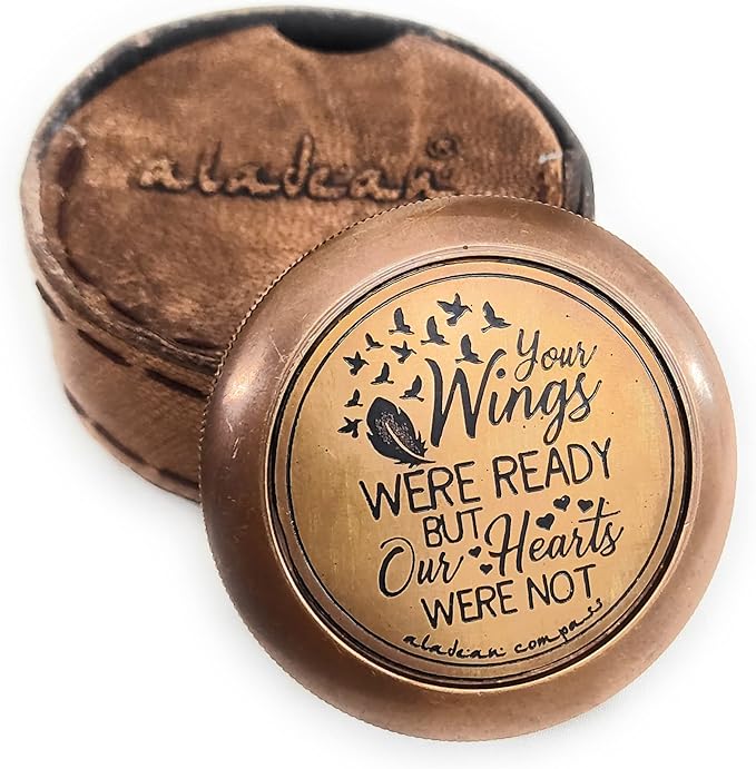 Bereavement Memorial Gift for Condolence | Sympathy Gift in Loving Memory of - Loss of Mother Father Son Daughter Loved One Grief - Remembrance Keepsake Gift Engraved Compass