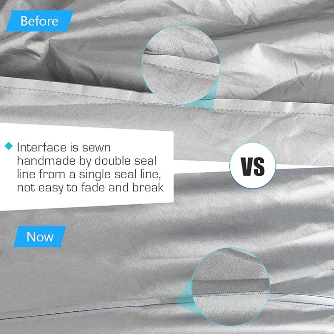 7.8-18ft Waterproof Kayak Canoe Cover-Storage Dust Cover UV Protection Sunblock Shield for Fishing Boat/Kayak/Canoe 7 Sizes [Choose Color] (Dark Blue(Upgraded), Suitable for 12.3-13.5ft Kayak)