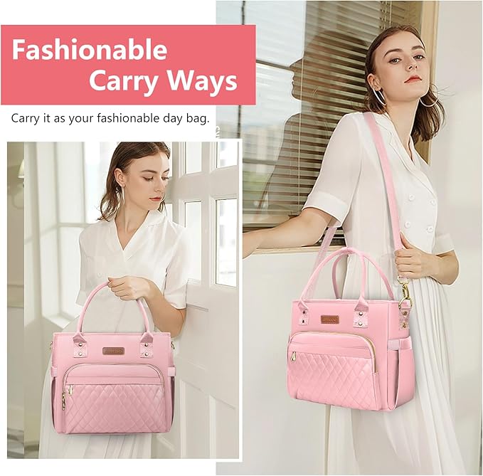 Lunch Bag Lunch Box Women - Leakproof Insulated Lunch Cooler Bag for Women - Large Lunch Tote Bags Adults, Pink