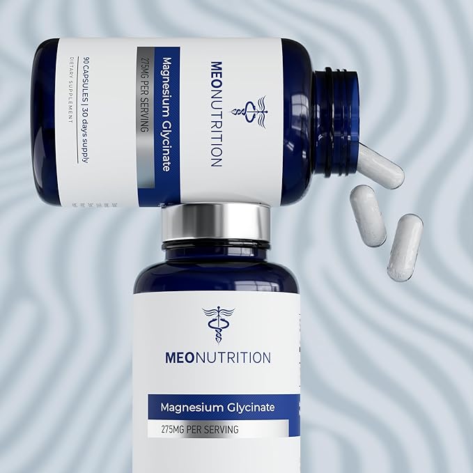 Magnesium Glycinate 275mg per Serving | 90 Vegan Capsules | Non-GMO, Gluten-Free, Gentle on Digestion | Supports Sleep, Heart & Bone Health | Made in USA