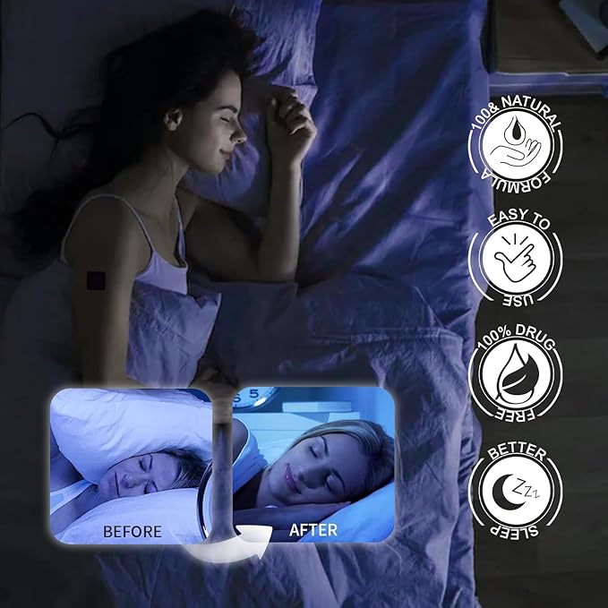 60 Pcs Sleep Patches for Adults Extra Strength, Natural Sweet Dream Sleeping Patch for Women and Men, Fast-Acting Sleeping Aid Patches, Easy to Apply Deep Sleep Patches