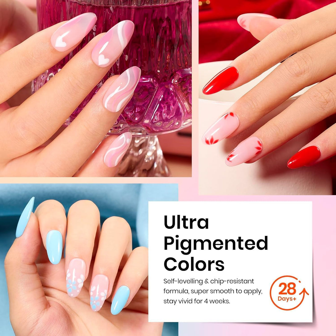 Beetles 23-Pc Glitter Gel Nail Polish Set | Brown, Pink, Blue, Green | UV Soak Off
