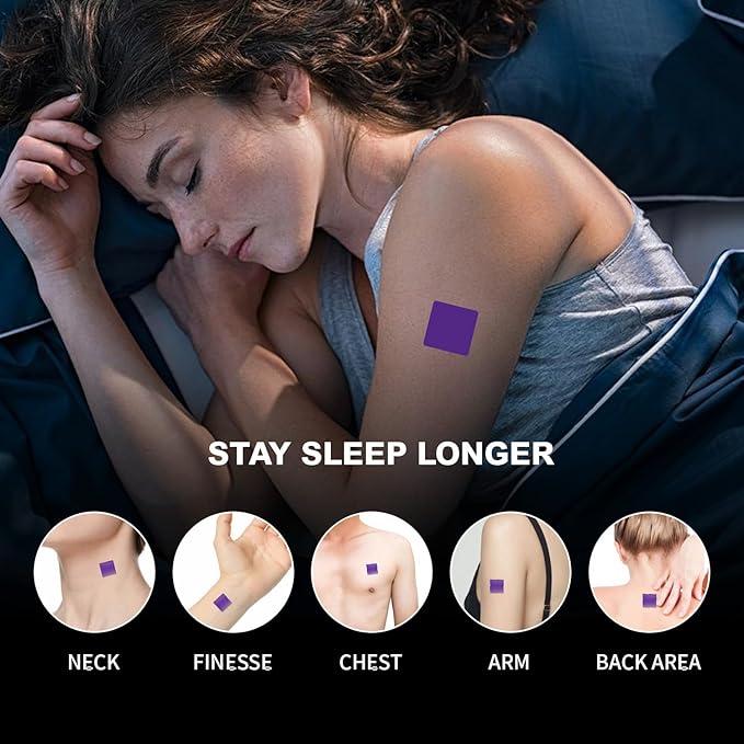 60 Pcs Sleep Patches for Adults Extra Strength, Natural Sweet Dream Sleeping Patch for Women and Men, Fast-Acting Sleeping Aid Patches, Easy to Apply Deep Sleep Patches