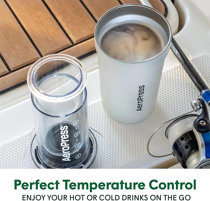 AeroPress Go Plus, Small Portable Coffee Maker for Travel & Camping - 3 In 1 Brew Method Combines French Press, Pourover, Espresso, Full Bodied Coffee without Bitterness, Coffee Press Kit - Cream