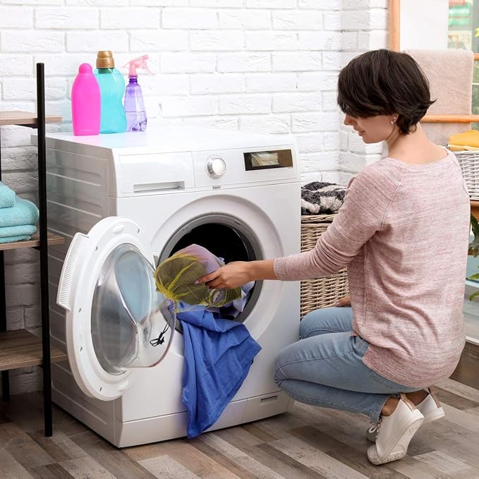 13"X15.5" 12Pcs Mesh Laundry Drawstring Bag Nylon Drawstring Gym Bag with Cord Lock Closure