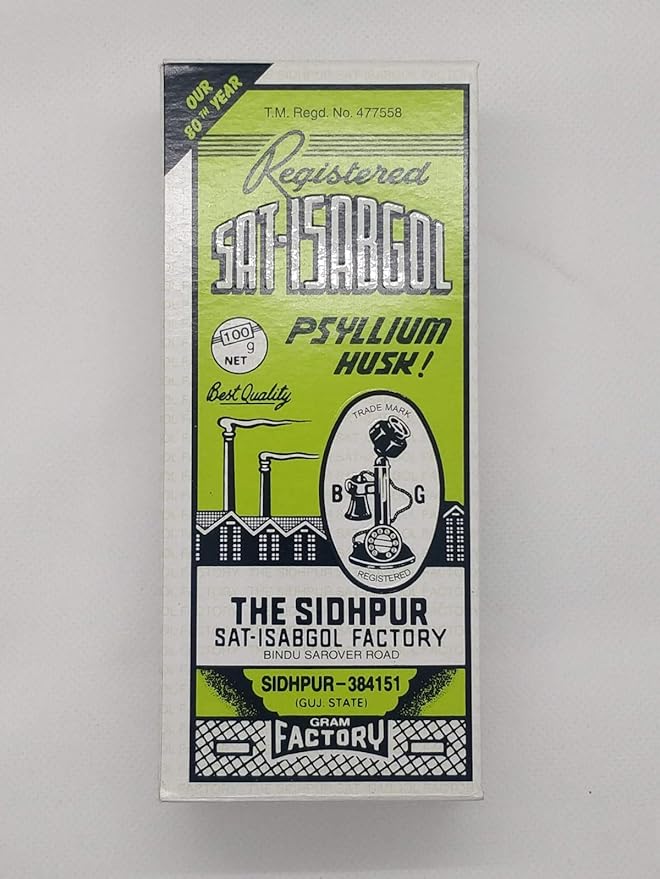 Pack of 1 - Telephone Brand Sat-Isabgol (Psyllium Husk) (100 Grams Each)