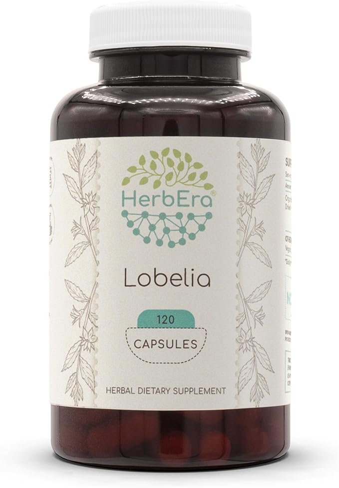 Lobelia 120 Capsules, 750 mg, Lobelia (Lobelia spp.) Dried Herb (120 Capsules)