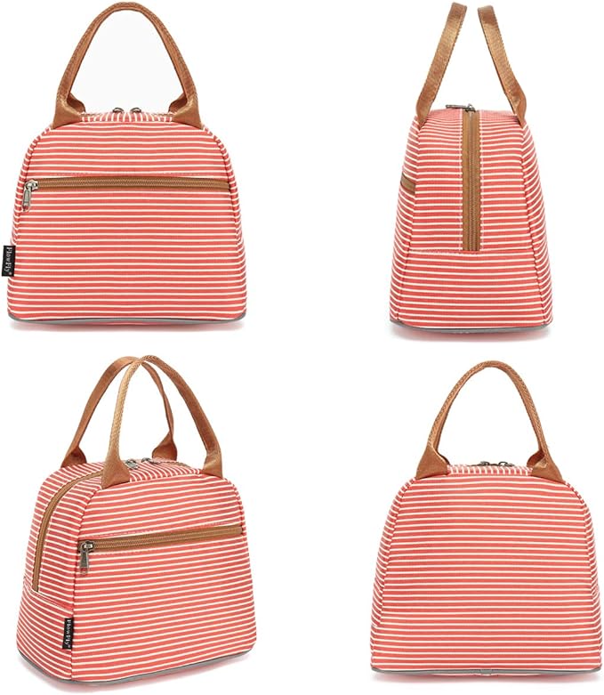 FlowFly Insulated Lunch Cooler Bag - Tote Bag Organizer for Women/Men, Red