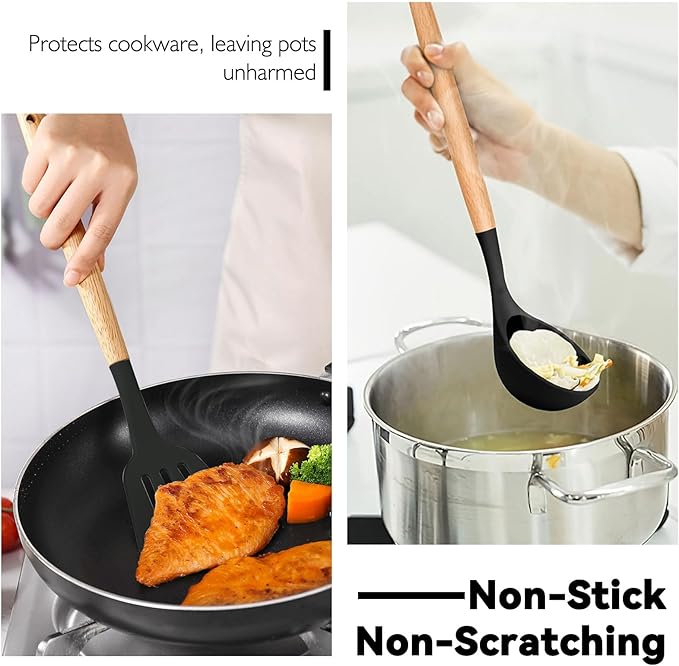 12PCS Camping Accessories Kitchen Cooking Utensils Set - Portable Outdoor Camp Cookware Set, Silicone Camper Essentials Gear Must Have Supplies for Travel RV BBQ Grill Picnic Hiking