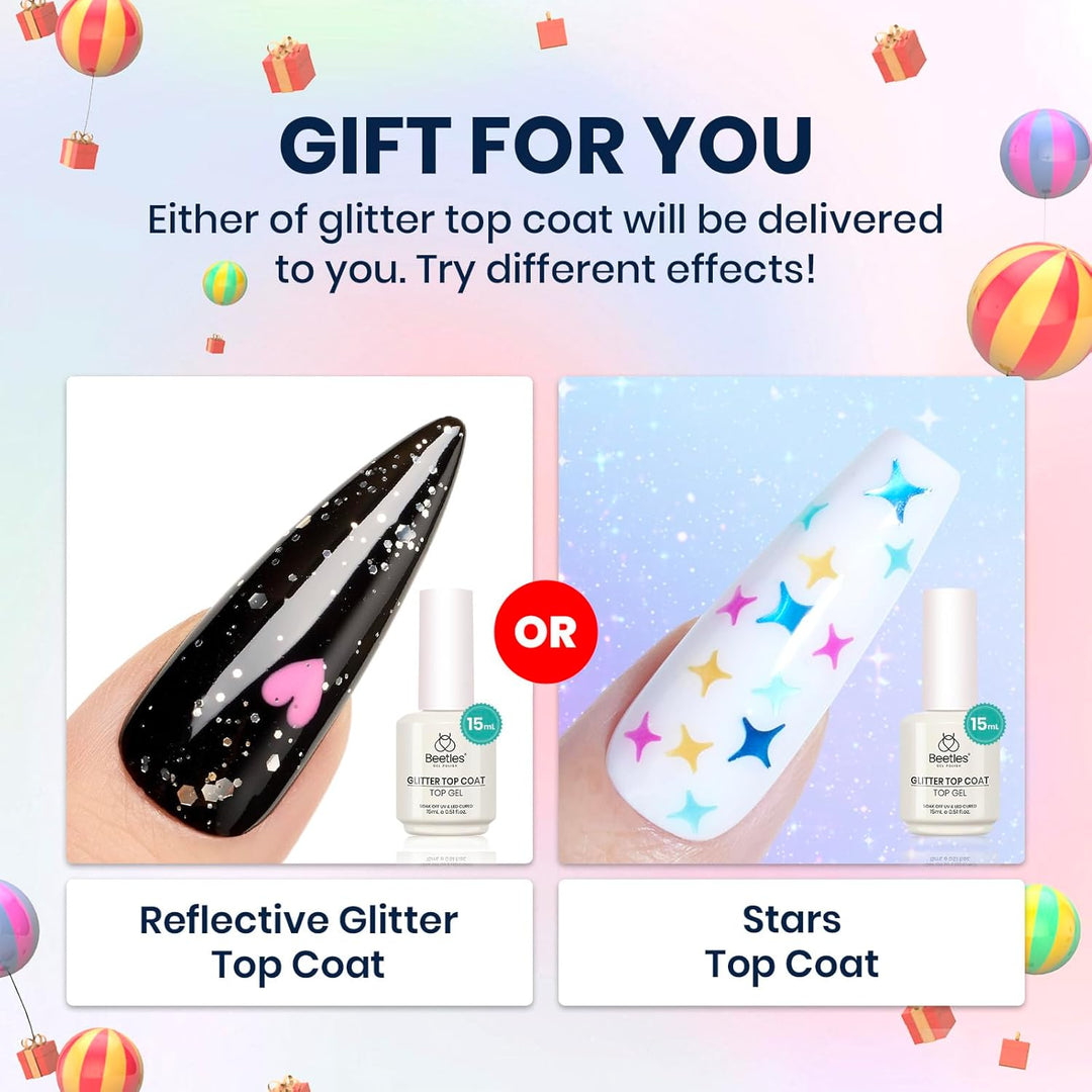 Beetles 36-Color Gel Nail Polish Set | Sparkle & Glitter | Manicure Kit for Women