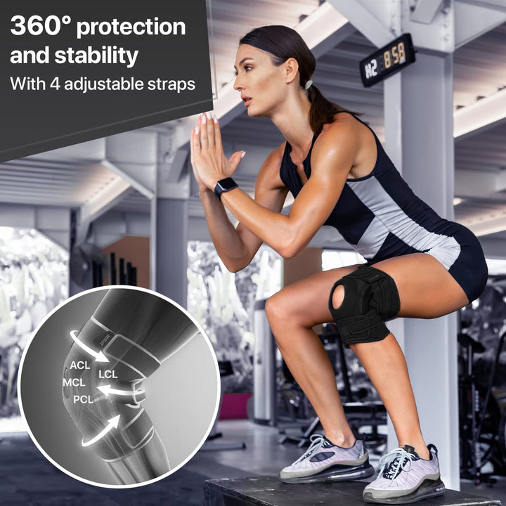 DR. BRACE ELITE Knee Brace with Side Stabilizers & Patella Gel Pads for Maximum Knee Pain Support and fast recovery for men and women-Please Check How To Size Video (Pluto, Small)