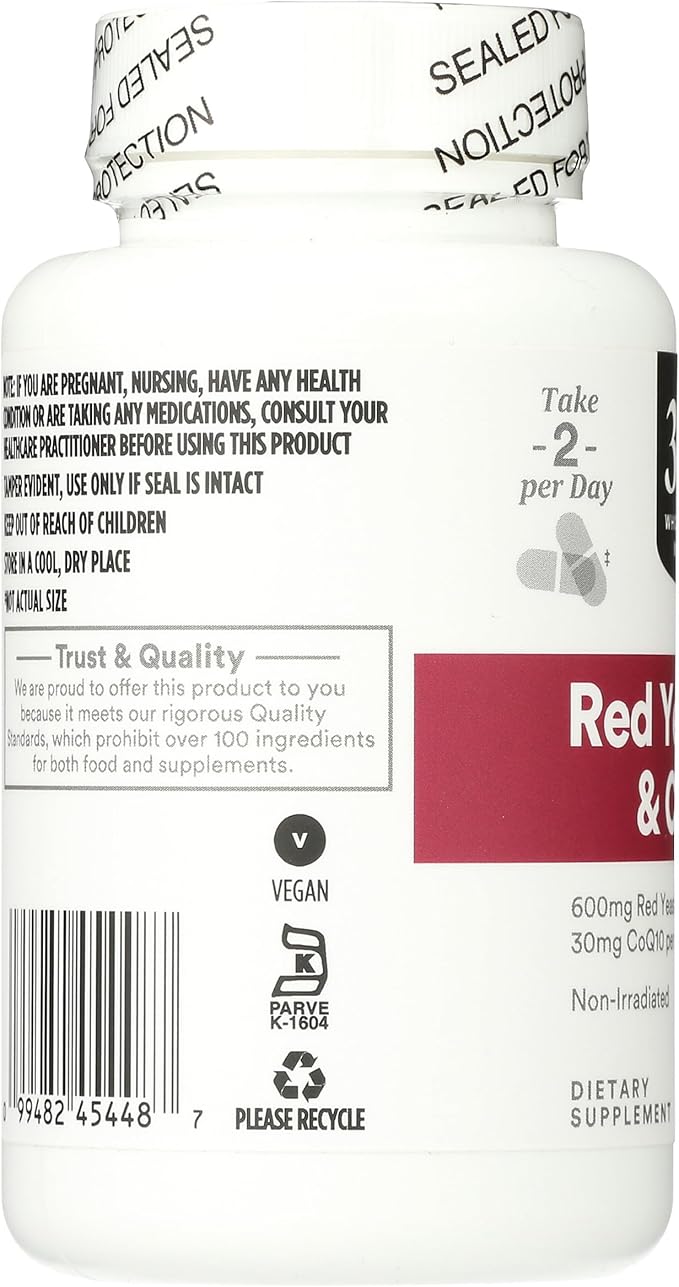 Whole Foods Market, Red Yeast Rice with CoQ10, 90 Vegetable Capsules