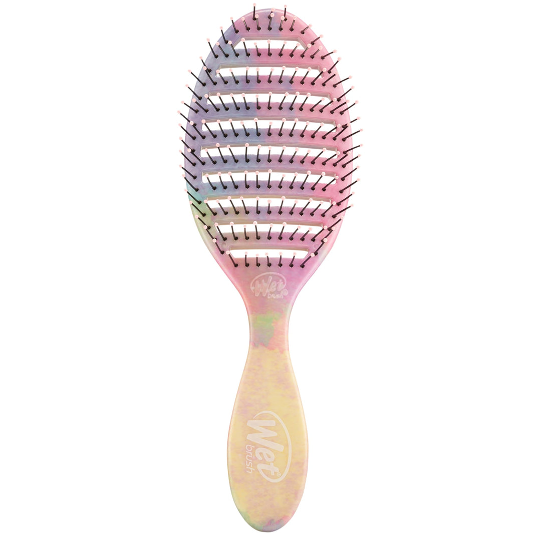 Wet Brush Speed Dry Hair Brush - Stripes (Color Wash) - Vented Design and Ultra Soft HeatFlex Bristles Are Blow Dry Safe With Ergonomic Handle Manages Tangle and Uncontrollable Hair - Pain-Free