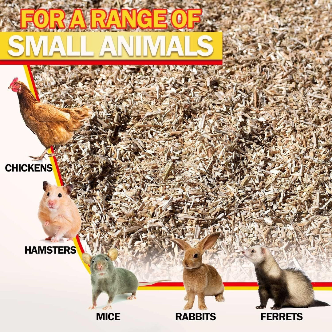 Hemp Bedding for Chicken Coop with Anti Odor DooKashi - Small Animal Litter for Guinea Pig, Hamster, Bunny Rabbit, Snake, Ferret, Tortoise, Rat - Wood Shavings Alternative for Poultry (1cuft)