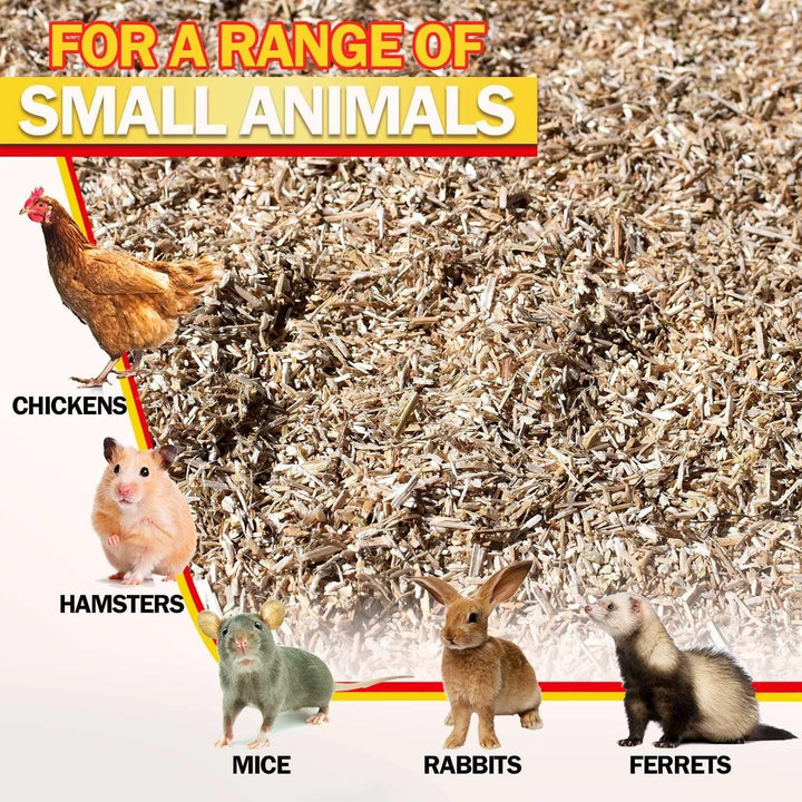 Hemp Bedding for Chicken Coop with Anti Odor DooKashi - Small Animal Litter for Guinea Pig, Hamster, Bunny Rabbit, Snake, Ferret, Tortoise, Rat - Wood Shavings Alternative for Poultry (1cuft)