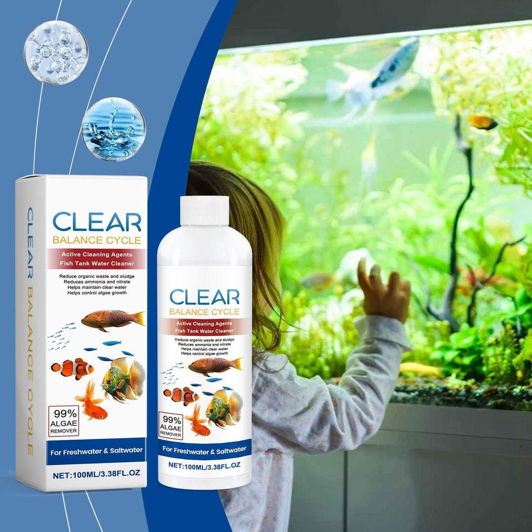 Cadorn CLEAR BALANCE CYCLE Fish Tank Water Cleaner - 120ml - Reduces Waste, Sludge & Algae for Freshwater/Saltwater Tanks & Spas