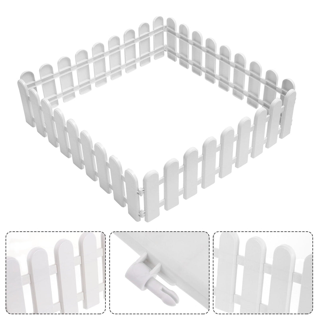 Yiho Indoor Tent Rabbit Playpen Small Animal Pet Safety Fences White 4pcs