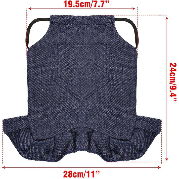 UOSIA 3PCS Chicken Overalls Saddles Hen Jacket Apron with Elastic Strap Poultry,one size,Blue