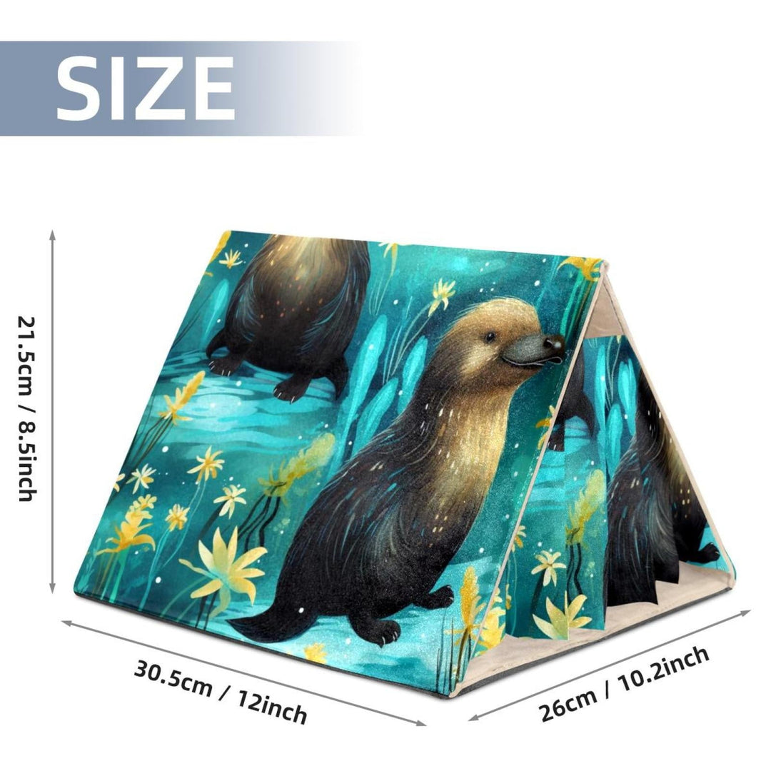 Platypus Luxurious Dutch Flannelette Hamster House with PP Board Support - Washable, Durable - 21.5x30.5x26 cm / 8.5x12x10.2 in dimensions