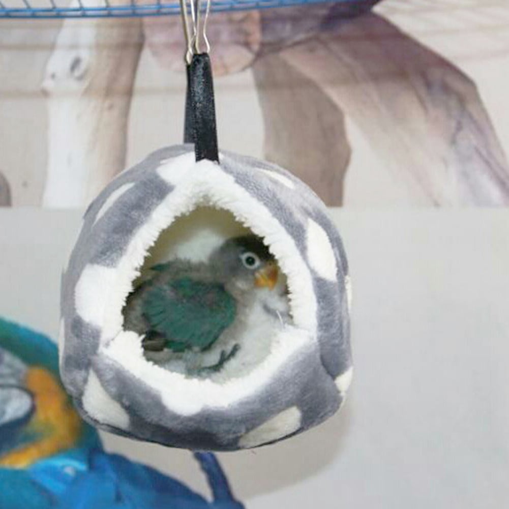 Gray Large Bed for Cozy Small Pet Sleepers Fluffy Dot Velvet Hamster Hammock